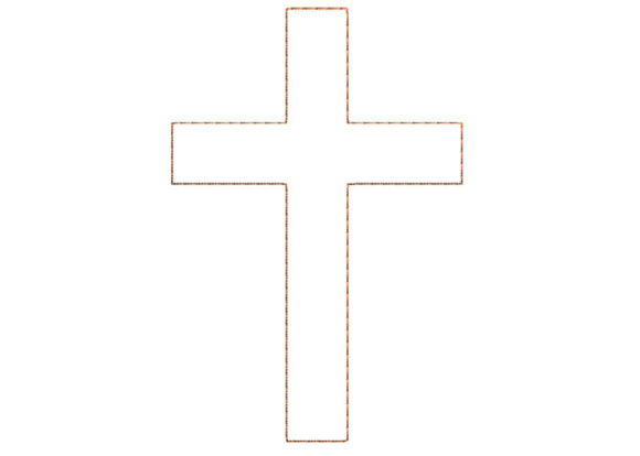 Cross Outline: A Minimalist Gem for Faith-Based Craft Fairs