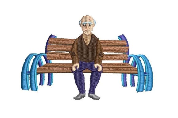 Reviewing White Elderly Man Sitting for Boutique Apparel